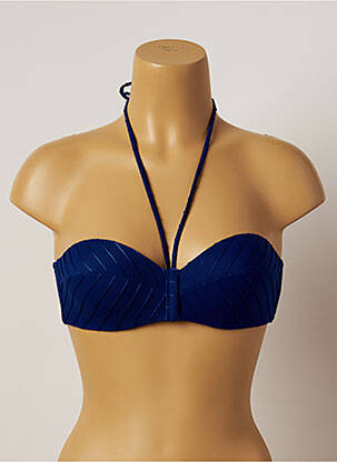 Sutien de costum de baie top bentiță top bentiță albastru LOU femeie