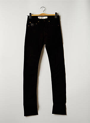 Pantalon slim broderie cu nituri talie înaltă negru APRIL 77 femeie