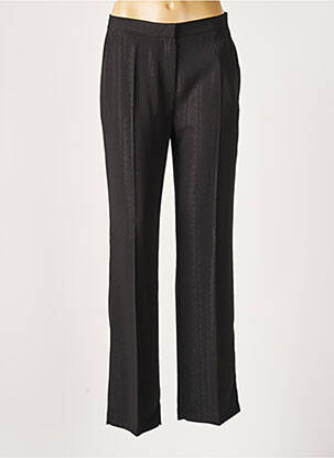 Pantalon drept țesătură crep mărime normală negru LAUREN VIDAL femeie