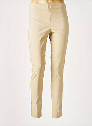 Pantalon slim bej LAUREN VIDAL femeie