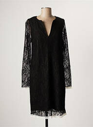 Rochie midi mâneci lungi mâneci lungi negru LAUREN VIDAL femme