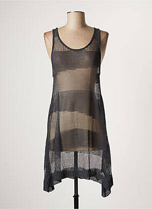 Rochie scurtă gri LAUREN VIDAL femeie