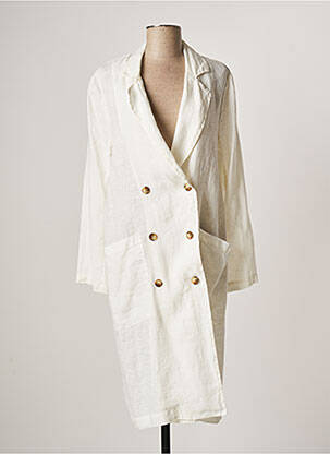 Palton lung bej LAUREN VIDAL femeie