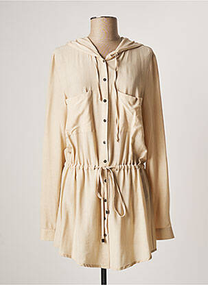 Tunică mâneci lungi bej LAUREN VIDAL femeie