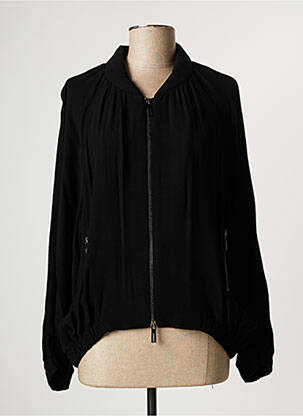 Jachete casual guler rotund negru LAUREN VIDAL femeie