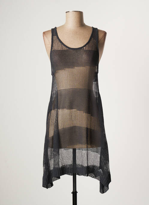 Rochie scurtă gri LAUREN VIDAL femeie