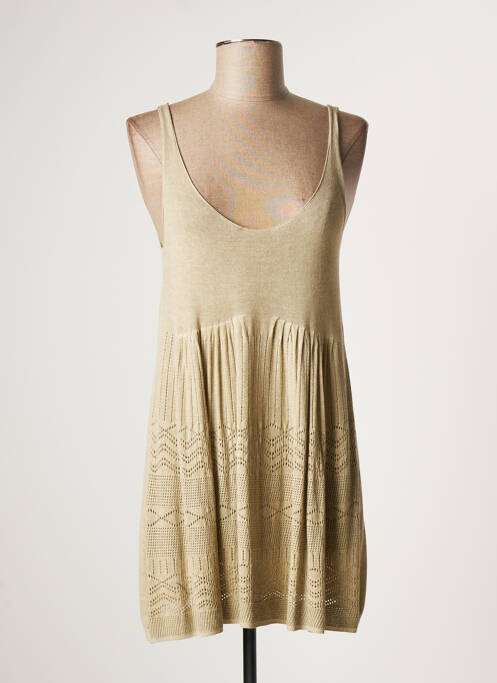 Pulover tunică bej LAUREN VIDAL femeie