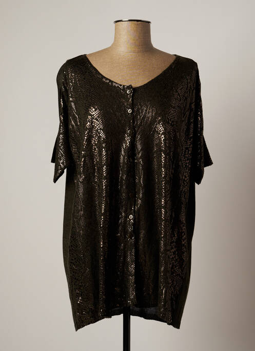 Vestă cu mâneci scurte verde LAUREN VIDAL femeie