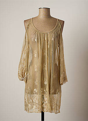 Tunică mâneci lungi bej LAUREN VIDAL femeie