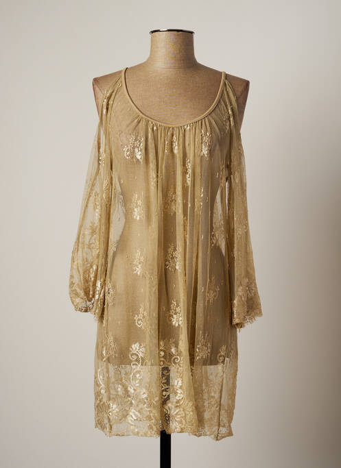 Tunică mâneci lungi bej LAUREN VIDAL femeie