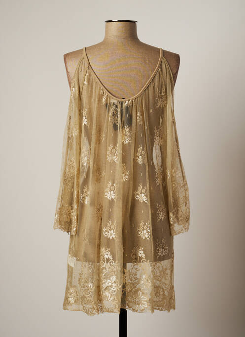 Tunică mâneci lungi bej LAUREN VIDAL femeie