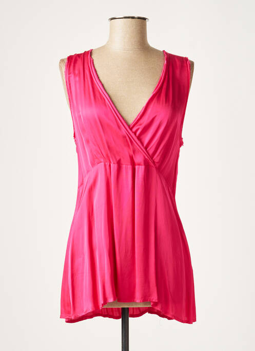 Tunică fără mâneci roz LAUREN VIDAL femeie