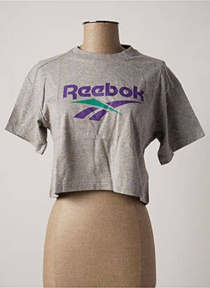 Tricou croială dreaptă mâneci scurte gri REEBOK femeie