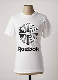Tricou croială cambrată mâneci scurte alb REEBOK homme