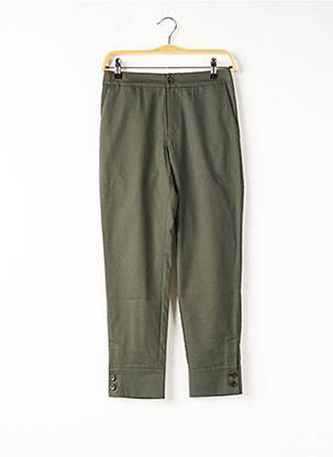 Pantalon chino țesătură poplin mărime normală verde COMPTOIR DES COTONNIERS femeie