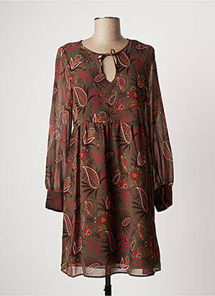 Rochie scurtă croială evazată mâneci scurte negru IKKS femeie