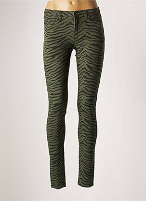 Pantalon slim talie joasă talie joasă verde VILA femeie