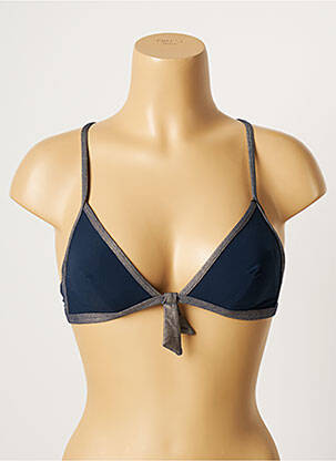 Sutien de costum de baie elasticitate top triunghiuri albastru LOU femeie