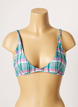 Sutien de costum de baie elasticitate top triunghiuri verde CHERRY BEACH femeie