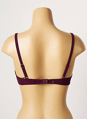 Sutien de costum de baie elasticitate sutien cupe întregi cu decolteu înalt violet LOU femeie