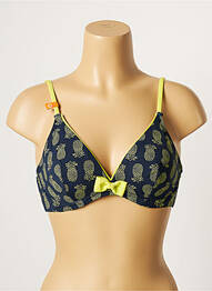 Sutien de costum de baie elasticitate sutien cupe întregi cu decolteu înalt negru CHERRY BEACH femeie