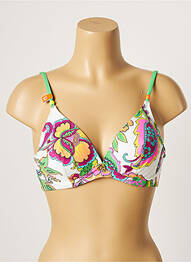 Sutien de costum de baie elasticitate sutien cupe întregi cu decolteu înalt verde CHERRY BEACH femeie
