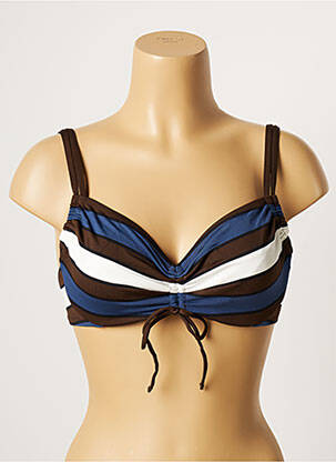 Sutien de costum de baie elasticitate sutien cupe întregi cu decolteu înalt maro BELCOR femeie