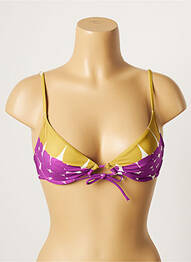 Sutien de costum de baie elasticitate sutien cupe întregi cu decolteu înalt violet LOU femeie