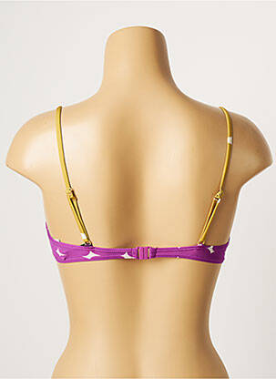 Sutien de costum de baie elasticitate sutien cupe întregi cu decolteu înalt violet LOU femeie