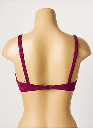 Sutien de costum de baie elasticitate sutien cupe întregi cu decolteu înalt violet LOU femeie