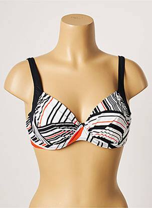 Sutien de costum de baie elasticitate sutien cupe întregi cu decolteu înalt negru BELCOR femeie