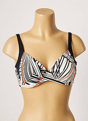 Sutien de costum de baie elasticitate sutien cupe întregi cu decolteu înalt negru BELCOR femeie