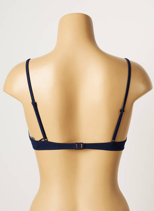 Sutien de costum de baie elasticitate sutien balconet cu decolteu înalt albastru LOU femme