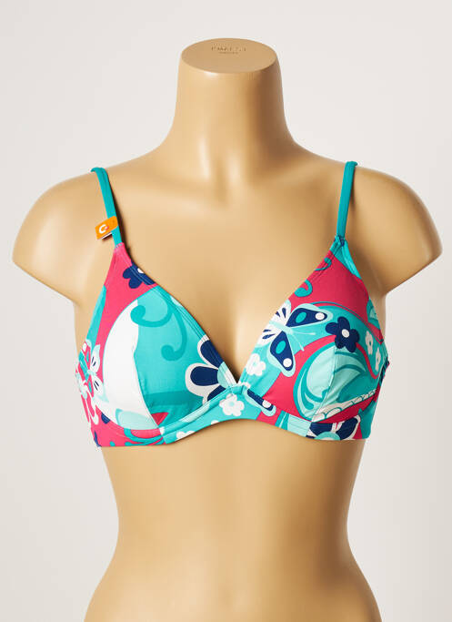 Sutien de costum de baie elasticitate sutien cupe întregi cu decolteu înalt albastru CHERRY BEACH femme