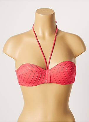 Sutien de costum de baie elasticitate top sutien modelat roz LOU femeie
