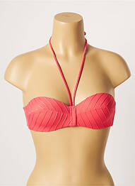 Sutien de costum de baie elasticitate top sutien modelat roz LOU femeie