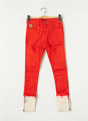 Blugi cu croială slim roșu APRIL 77 femeie