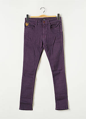 Blugi skinny țesătură brută mărime normală violet APRIL 77 femeie