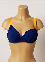 Sutien de costum de baie elasticitate sutien cupe întregi cu decolteu înalt albastru BELCOR femme