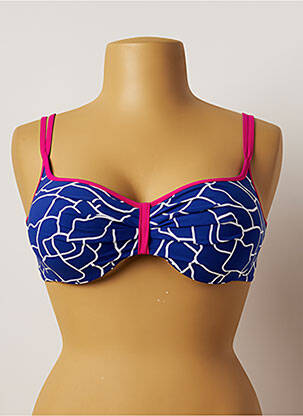 Sutien de costum de baie elasticitate top sutien modelat albastru BELCOR femeie