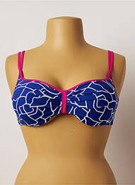 Sutien de costum de baie elasticitate top sutien modelat albastru BELCOR femme
