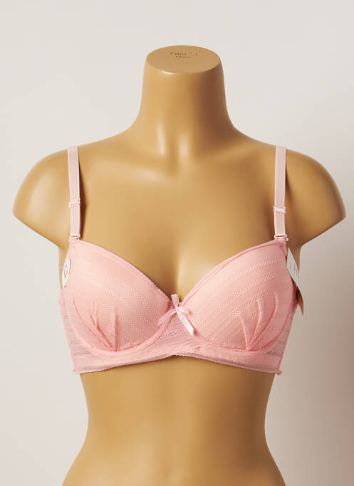 Sutien țesătură dantelă top sutien modelat roz HANA femme