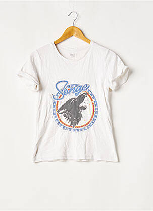 Tricou serigrafie mâneci scurte alb SONGE LAB femeie
