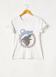 Tricou serigrafie mâneci scurte alb SONGE LAB femeie