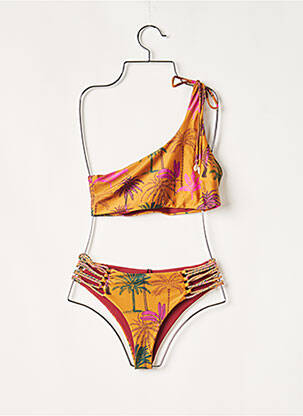Costum de baie din două piese elasticitate sutiene portocalie WILD femeie