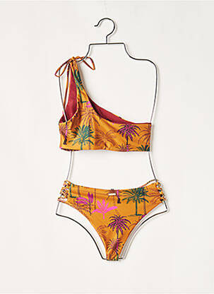 Costum de baie din două piese elasticitate sutiene portocalie WILD femeie
