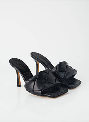 Mulete/saboți material neted toc de 7 la 9 cm negru BOTTEGA VENETA femeie