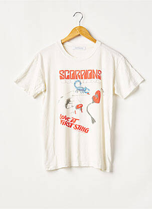 Tricou imprimeu fantezie mâneci scurte bej DAYDREAMER femeie
