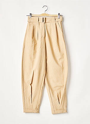 Pantalon larg bej BERSHKA femeie