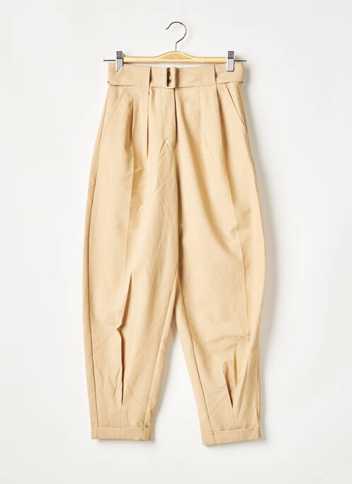 Pantalon larg bej BERSHKA femeie